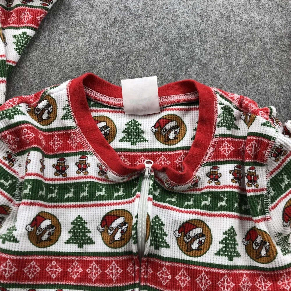 Buc-ee's One-piece Pajamas Youth Large Christmas Fair Isle Zip Thermal Suit